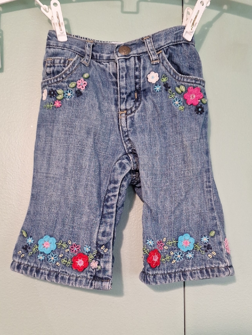Y2k Babygap Floral Jean Size 3 To 6m